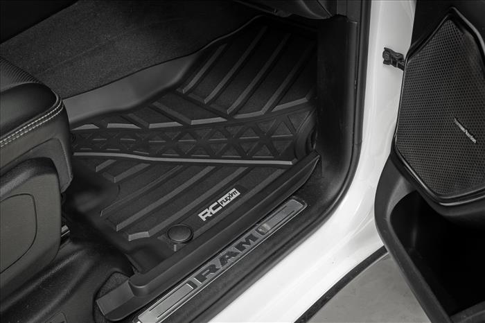 Flex-Fit Floor Mats FR & RR Crew Ram 1500 (19-24)/1500 TRX (21-24) Rough Country