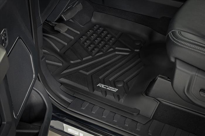 Flex-Fit Floor Mats Front Ford F-250/F-350 Super Duty 2WD/4WD (2017-2026) Rough Country