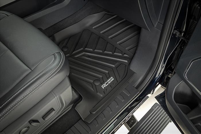 Flex-Fit Floor Mats Front Ford F-250/F-350 Super Duty 2WD/4WD (2017-2026) Rough Country