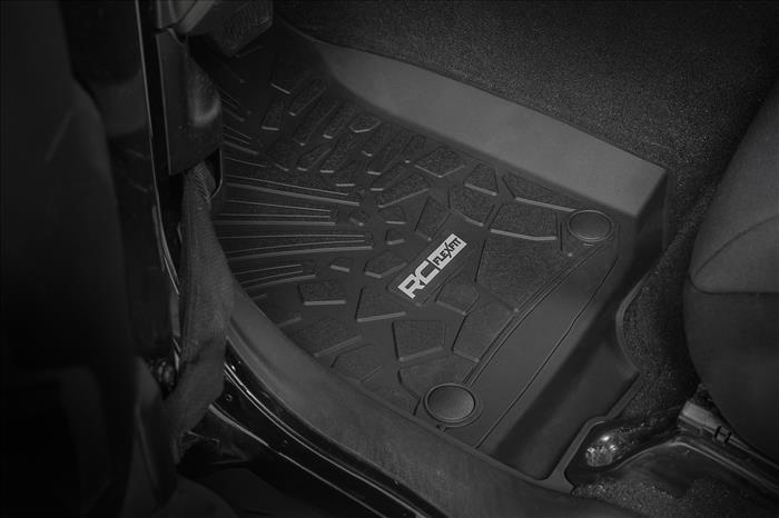 Flex Fit Floor Mats FR 4 Door Jeep Wrangler Unlimited 4WD (2018-2026) Rough Country