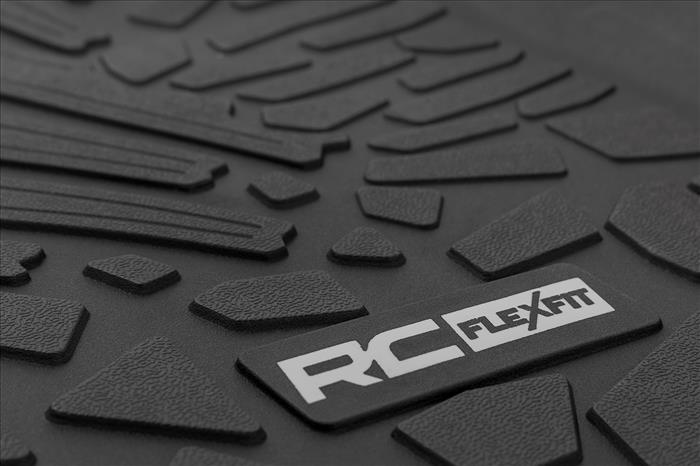 Flex Fit Floor Mats FR & RR 4 Door Jeep Wrangler Unlimited 4WD (18-26) Rough Country