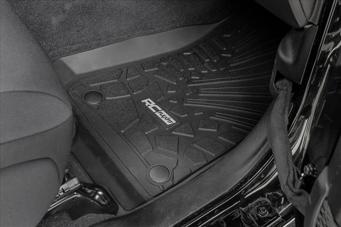 Flex Fit Floor Mats FR 2 Door Jeep Wrangler JL 4WD (2018-2026) Rough Country