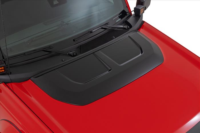 Hood Scoop Gloss Black Ford Bronco 4WD (2021-2025) Rough Country