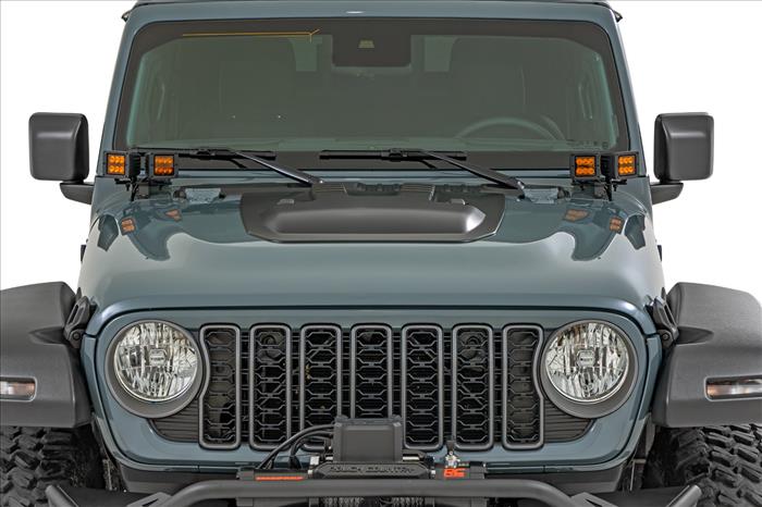 Hood Scoop PSE Silver Zynith Jeep Gladiator JT/Wrangler JL 4WD (18-26) Rough Country