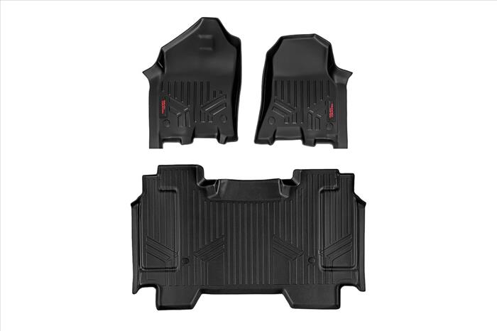 Heavy Duty Floor Mats Front/Rear-19-2 RAM Crew Cab Full Console Rough Country