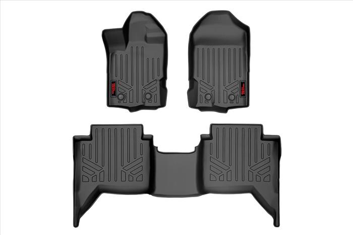 Heavy Duty Floor Mats Front/Rear-19-20 Ford Ranger Crew Cab Rough Country