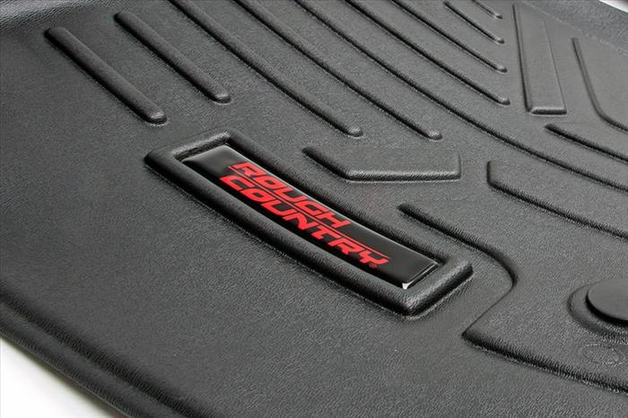 Heavy Duty Floor Mats Front/Rear W/Center 15-20 Ford F-150 SuperCrew Cab Rough Country