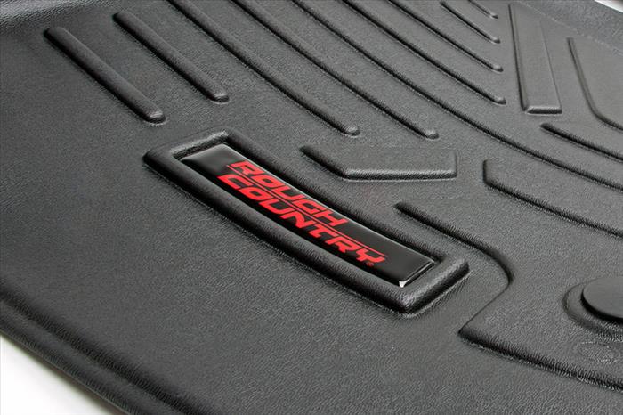 Floor Mats Front Row Buckets w/Factory Under Seat Storage Ford F-150 2WD/4WD (15-23) Rough Country