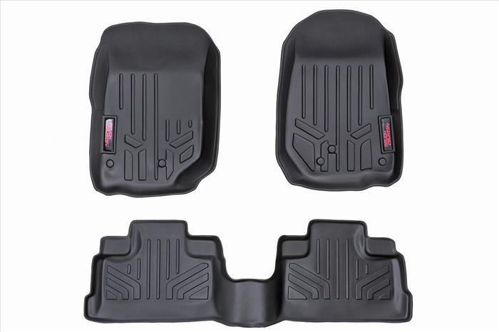 Heavy Duty Floor Mats Front/Rear-18-20 Jeep Wrangler JL Unlimited Rough Country