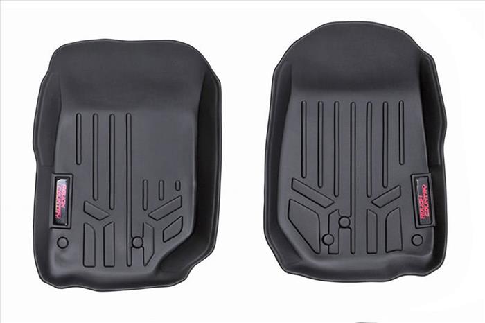 Floor Mats Front 14-18 Jeep Wrangler JK 4WD Rough Country