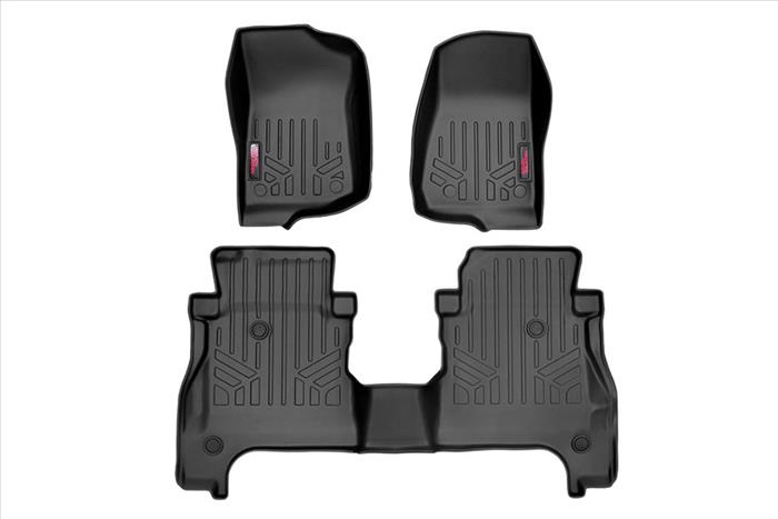 Heavy Duty Floor Mats Front & Rear w/Under Seat Lockable Storage-20 Gladiator JT Rough Country