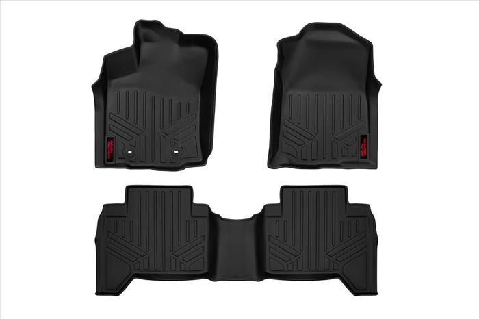 Heavy Duty Floor Mats Front/Rear-16-20 Toyota Tacoma Double Cab Rough Country
