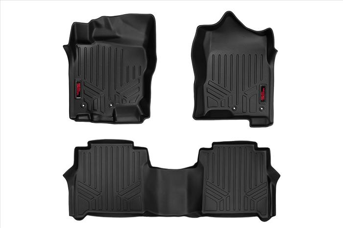 Heavy Duty Floor Mats Front/Rear-08-20 Nissan Frontier Crew Cab Rough Country