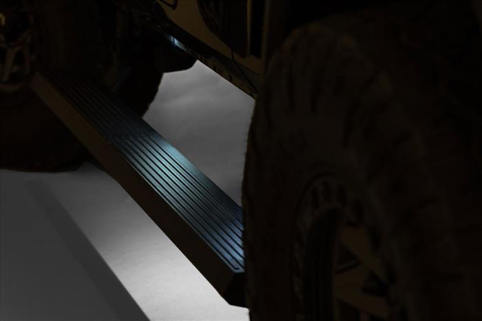 Power Running Boards Dual Electric Motor 4 Door Jeep Wrangler Unlimited (07-18) Rough Country