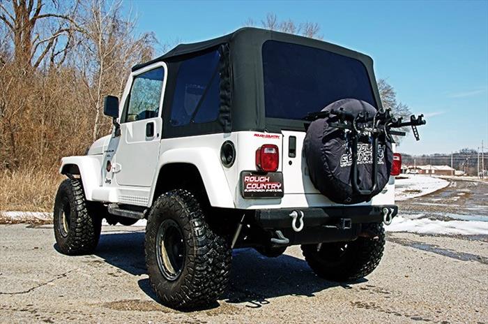 Jeep Replacement Soft Top Black 97-06 TJ Wrangler Full Steel Doors Rough Country