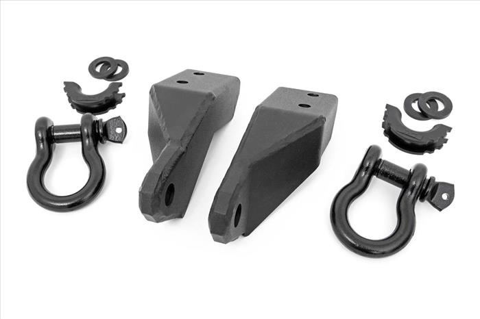 Toyota Tow Hook to Shackle Conversion Kit w/Standard D-Rings 07-20 Tundra Rough Country