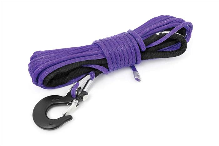 Purple 1/4 Inch Synthetic Winch Rope UTV ATV Rough Country