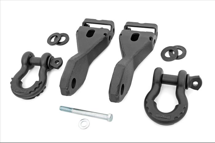 Tow Hook Brackets D-Ring Combo 14-18 Chevy Silverado 1500 Rough Country