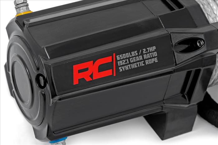 6500-LB Winch W/ Remote UTV Synthetic Rope Rough Country