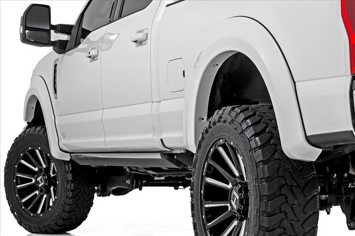 Fender Flares Sport YZ Oxford White Ford F-250/F-350 Super Duty (17-22) Rough Country