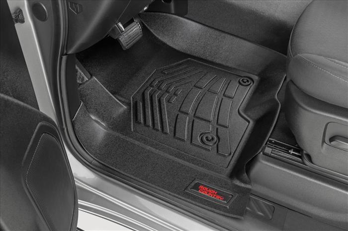Floor Mats FR Bucket Crew Silverado/Sierra 1500/2500HD/3500HD (19-26) Rough Country