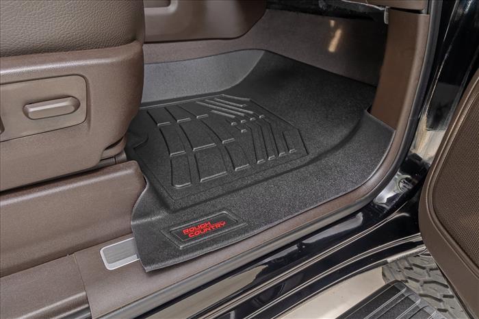 Floor Mats FR Bucket Crew Silverado/Sierra 1500/2500HD/3500HD (19-26) Rough Country