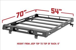 Roof Rack Black Series Lights Jeep Wrangler JK/Wrangler Unlimited (07-18) Rough Country