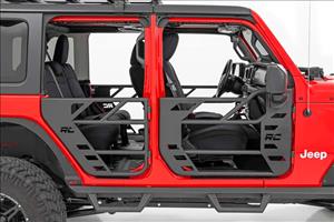 Tubular Doors Front Jeep Gladiator JT/Wrangler JL 4WD (2018-2026) Rough Country