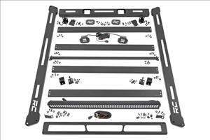 Jeep Roof Rack System w/Black-Series LED Lights 18-20 Wrangler JL Rough Country