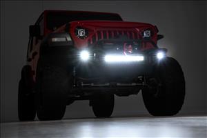 Front Winch Bumper Tubular Skid Plate Jeep Gladiator JT/Wrangler JK & JL/Wrangler Unlimited Rough Country