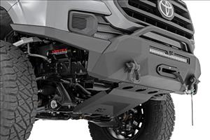 Front Bumper High Clearance Hybrid with 12000 Lb Pro Series Winch Synthetic Rope and 20 LED Light Bar 16-22 Toyota Tacoma Rough Country