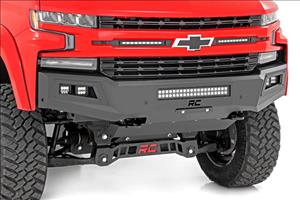 High Clearance Front Bumper LED Lights and Skid Plate 19-22 Chevy Silverado 1500 Rough Country