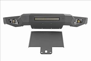 High Clearance Front Bumper LED Lights & Skid Plate Ford F-150 (21-23) Rough Country