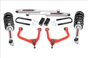 3.5 Inch Lift Kit N3 Struts Red Chevy Silverado 1500 2WD/4WD (2025-2026) Rough Country