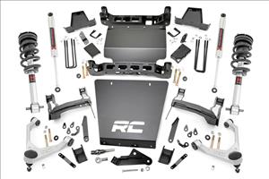 7 Inch Stamped Steel LCA Lift Kit Forged UCA Bracket M1 Struts/M1 Silverado/Sierra 1500 (16-18) Rough Country