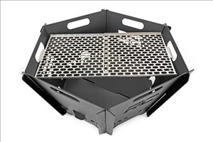 Overland Collapsible Fire Pit Stainless Steel Grill Grate Rough Country