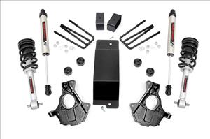 3.5 Inch Suspension Lift Knuckle Kit w/Lifted Struts V2 Monotube Shocks 07-13 Silverado/Sierra 1500 Cast Steel Rough Country