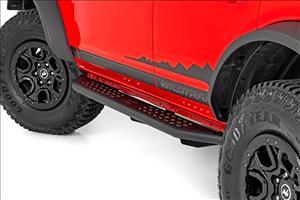 OV2 Running Boards Side Step Bars 4-Door Ford Bronco 4WD (2021-2025) Rough Country