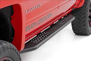OV2 Running Boards Side Step Bars Crew Cab Silverado/Sierra 1500/2500HD/3500HD (07-19 & Classic) Rough Country