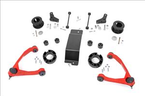 3.5 Inch Lift Kit Forged UCAs Red Chevy/GMC SUV 1500 2WD/4WD (2007-2020) Rough Country