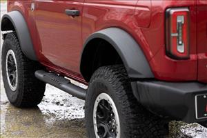 Oval Nerf Steps 2-Door Black Ford Bronco (2 Door) 4WD (2021-2025) Rough Country