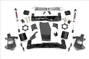 5 Inch Suspension Lift Kit w/V2 Monotube Shocks 14-18 Silverado/Sierra 1500 4WD Cast Steel Rough Country