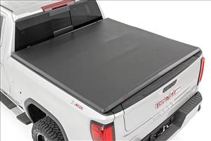 Soft Tri-Fold Bed Cover 5 Foot 10 Inch Bed Chevy/GMC Sierra 1500 (19-26)/Silverado 1500 (19-26) Rough Country