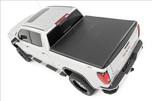 Soft Tri-Fold Bed Cover 5 Foot 10 Inch Bed Chevy/GMC Sierra 1500 (19-26)/Silverado 1500 (19-26) Rough Country