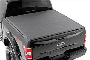 Soft Tri-Fold Bed Cover 6 Foot 7 Inch Bed Ford F-150 (21-26)/F-150 Lightning (22-26) Rough Country