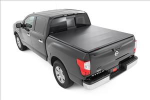 Soft Tri-Fold Bed Cover 5 Foot 7 Inch Bed Nissan Titan 2WD/4WD (2017-2024) Rough Country