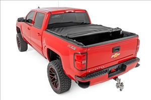 Soft Roll Up Bed Cover 5 Foot 9 Inch Bed Silverado/Sierra 1500 (14-18 & Classic) Rough Country
