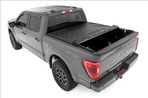 Soft Roll Up Bed Cover 5 Foot 7 Inch Bed Ford F-150/F-150 Lightning/Raptor (15-26) Rough Country