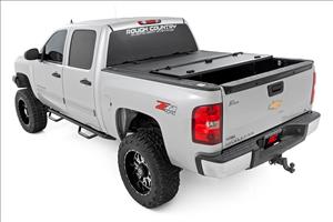 Hard Tri-Fold Flip Up Bed Cover 5 Foot 9 Inch Bed Silverado/Sierra 1500 (07-13) Rough Country