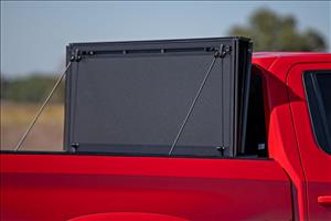 Hard Tri-Fold Flip Up Bed Cover 5 Foot 10 Inch Bed Chevy/GMC Sierra 1500 (19-26)/Silverado 1500 (19-26) Rough Country